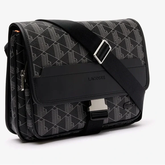 Lacoste | Bags | Nwt Mens The Blend Monogram Flap Close Large Bag 